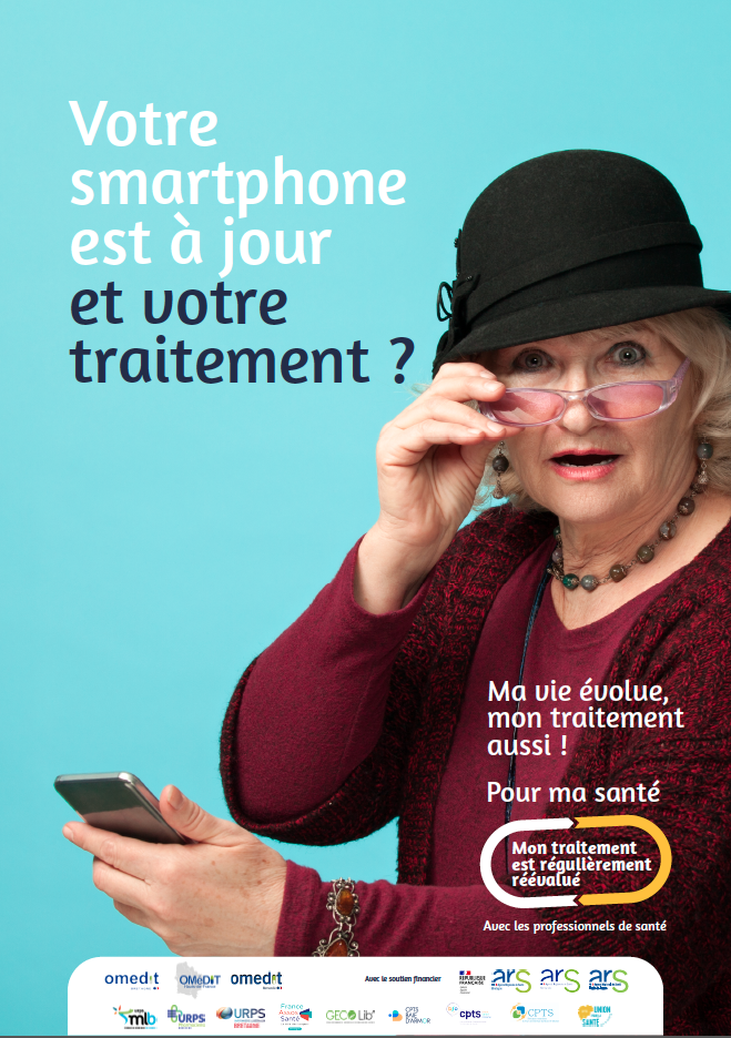 Affiche OPPA "Votre smartphone est à jour, et votre traitement?"