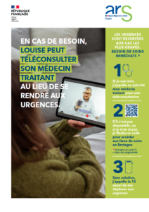 Affiche ARS Bretagne promotion de la téléconsultation durant l'été
